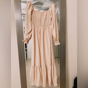 Ivory cream SHEIN dress - very flattering and beautiful